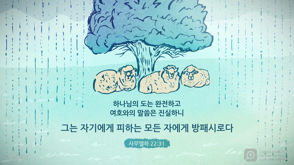 사무엘하 22:31: 하나님의 도는 완전하고 여호와의 말씀은 진실하니 그는 자기에게 피하는 모든 자에게 방패시로다