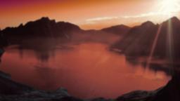 Lake at Sunset  PowerPoint image 2