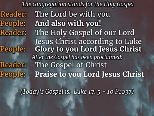Sunday, October 6, Holy Communion
