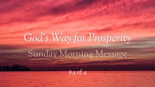 Sunday Mornign Message