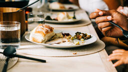 Plate of Food at the Thanksgiving Table  image 3