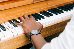 Man's Hand on Keys of Piano  image 3