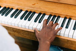Man's Hand on Keys of Piano  image 4