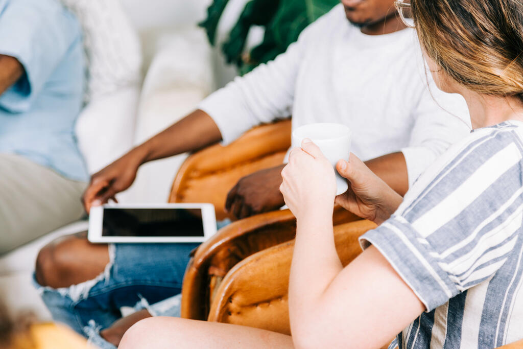 Small Group Members in Conversation large preview