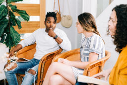 Small Group Members having Conversation  image 2