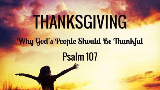 Why God's People Should be Thankful
