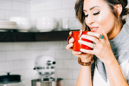 Woman Drinking Hot Cocoa  image 2