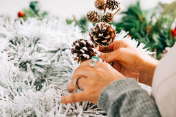 Woman Making a Christmas Wreath  image 2
