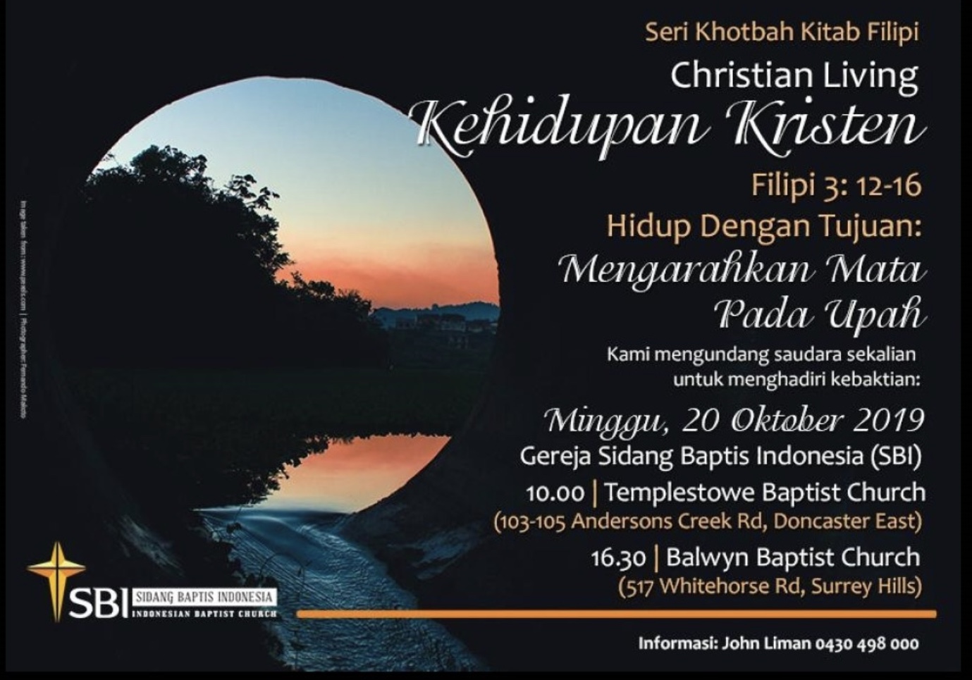 20191020 Hidup Dgn Tujuan Mengarahkan Mata Kepada Upah Afternoon Faithlife Sermons