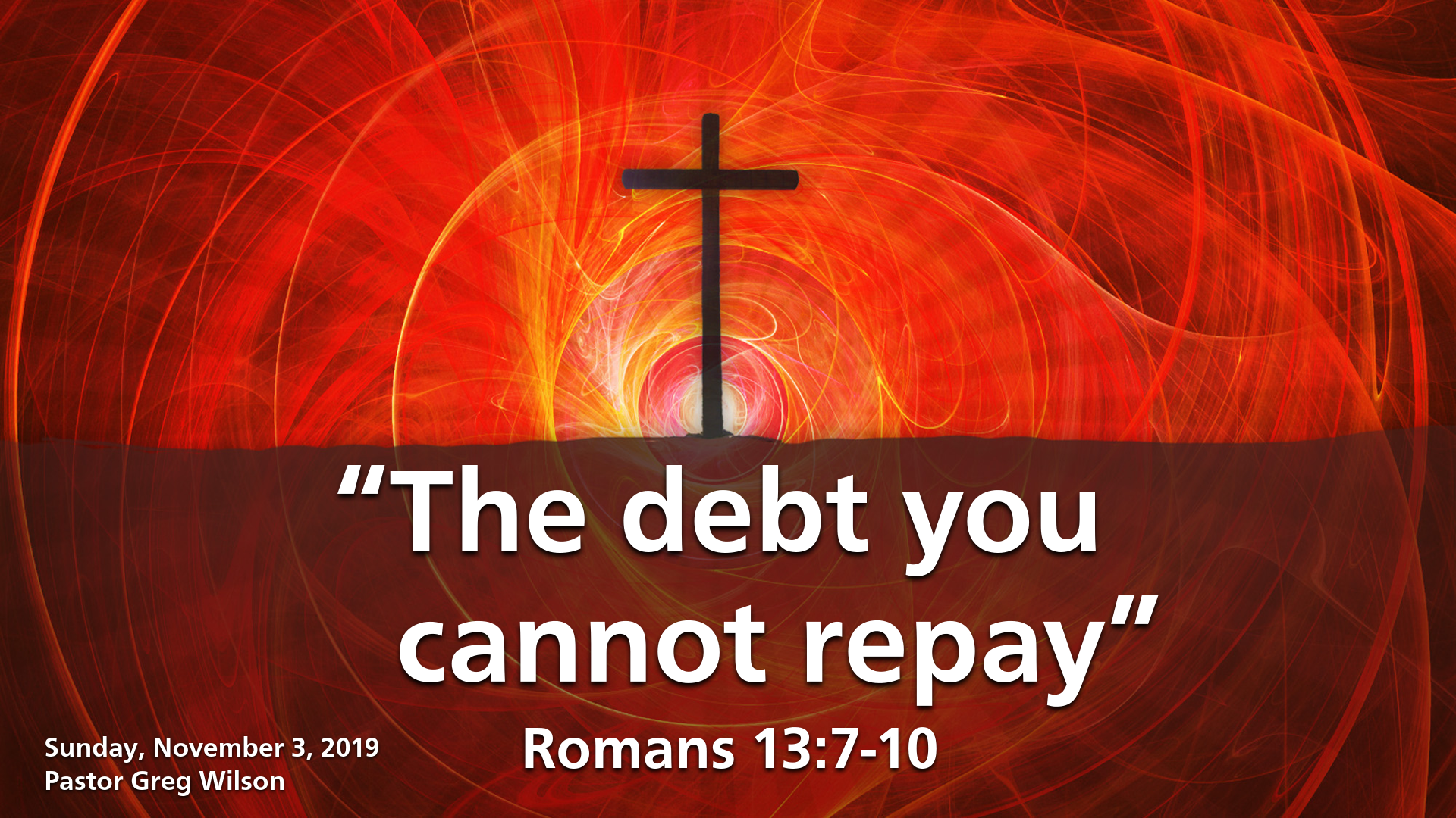 Cannot Repay 11 3 19 Sermon - The Debt You Cannot Repay - Faithlife TV