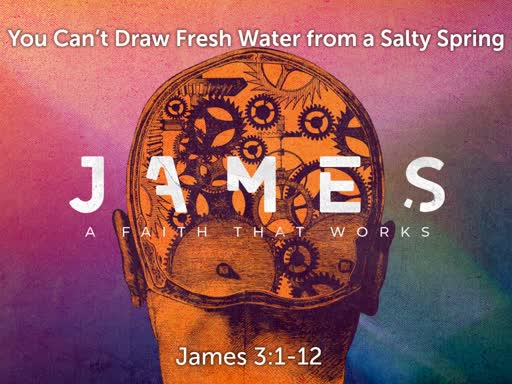 James: You Can't Draw Water from a salty Spring