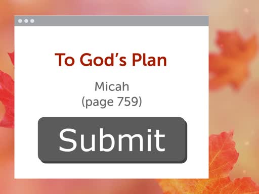 Submit to God's Plan