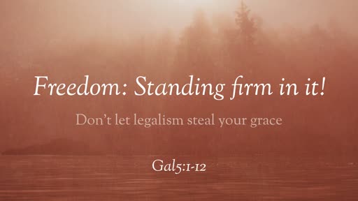 Freedom: Standing firm in it!