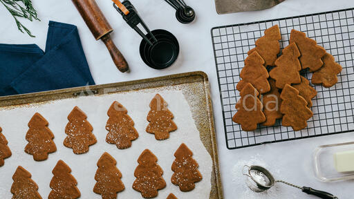 Baking Gingerbread Cookies