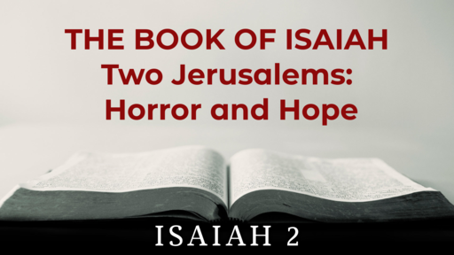 November 17, 2019 Two Jerusalems Horror and Hope