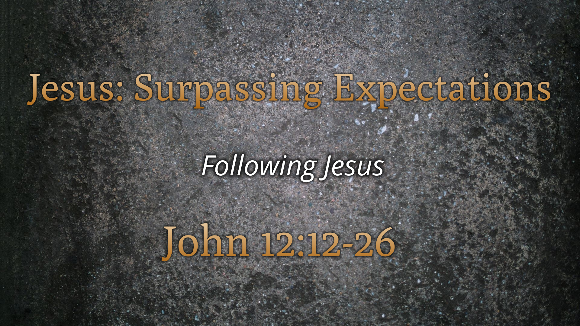 Jesus: Surpassing Expectations - Logos Sermons