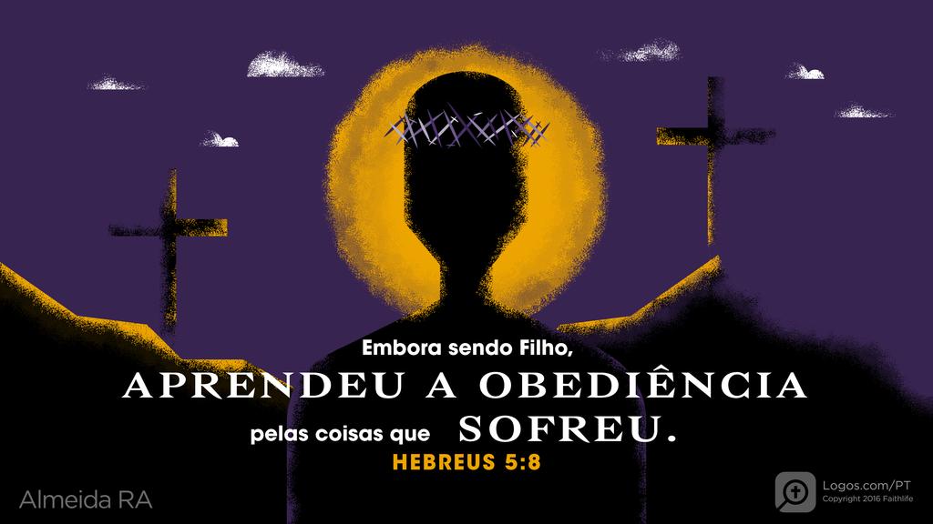Hebreus 5.8: Embora sendo Filho, APRENDEU A OBEDIÊNCIA pelas coisas que SOFREU.