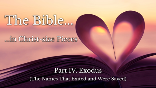 Part IV (Exodus) The Bible in Christ-size Pieces