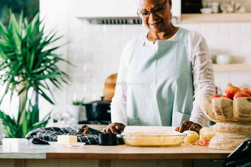 Woman Baking Apple Pie