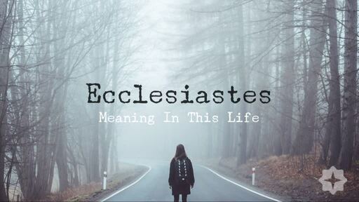 Ecclesiastes - Meaning In This Life