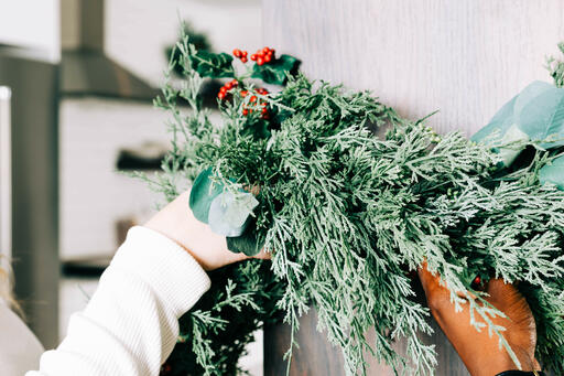 Decorating for Christmas with Garland