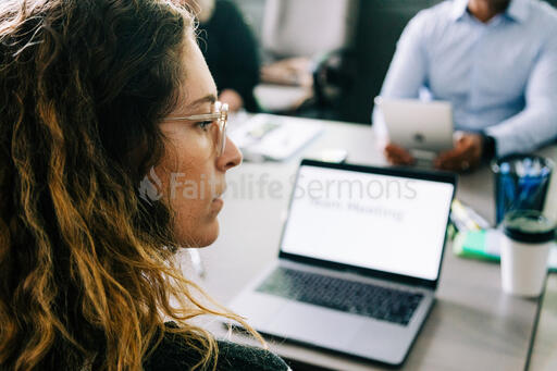 Woman Listening During Meeting