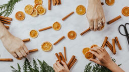 Orange and Cinnamon Stick Garland  image 1