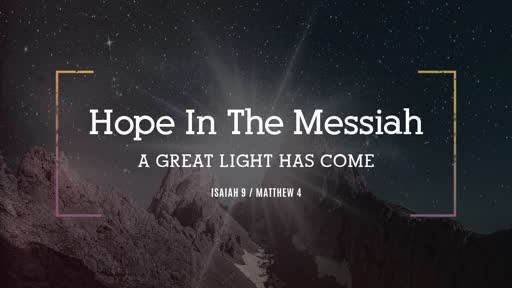 Hope in the Messiah