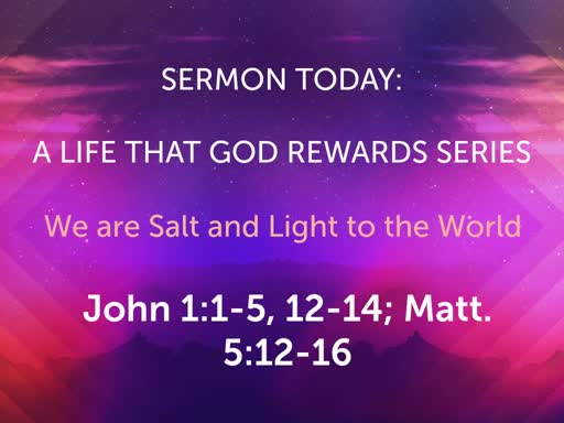 December Sunday Worship- A Life That God Rewards Series