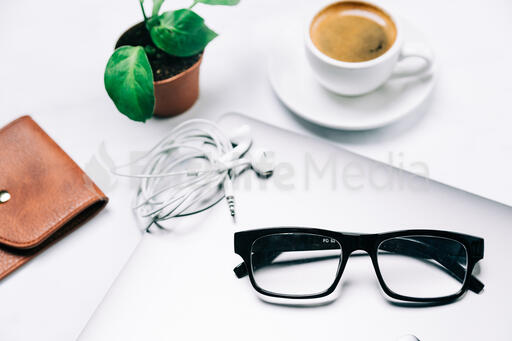 Glasses on Laptop
