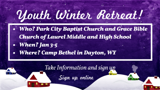 Youth Winter Retreat! Youth Winter Retreat!