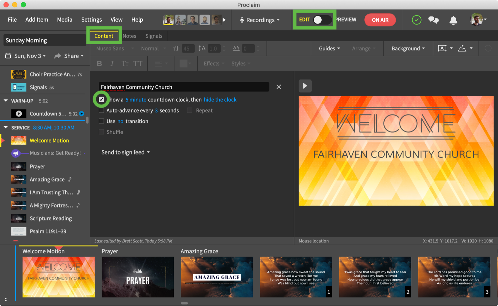 On Screen Messages And Countdown Clocks Faithlife On Screen Messages And Countdown Clocks Faithlife
