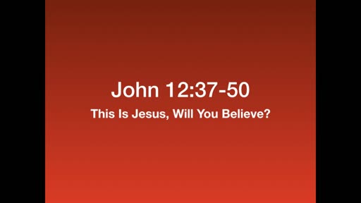 This is Jesus, Will You Believe?
