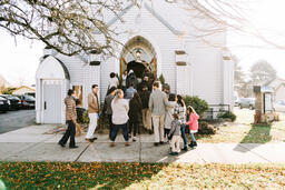 Congregation Members Entering Church on a Sunday Morning  image 7
