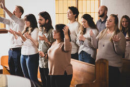 Congregation Members During Worship on a Sunday Morning  image 2
