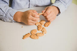 Child Eating Animal Crackers  image 1