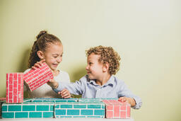 Kids Playing with Blocks  image 2