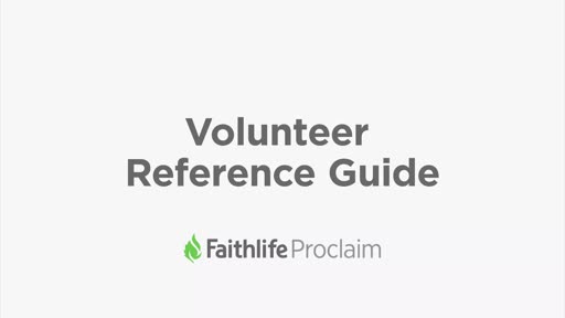 Volunteer Reference Guide