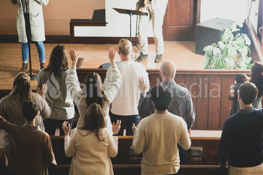 Congregation During Worship on a Sunday Morning