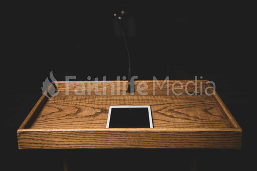 Tablet on a Pulpit