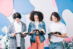 Young People Reading the Bible Together  image 1