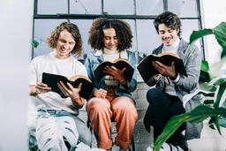 Young People Reading their Bibles Together  image 4
