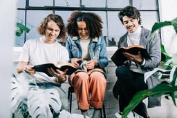 Young People Reading their Bibles Together  image 2