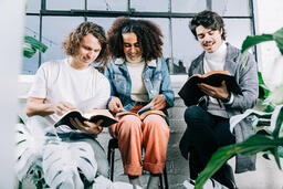 Young People Reading their Bibles Together  image 1