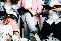 Young Women Reading the Bible Together  image 1