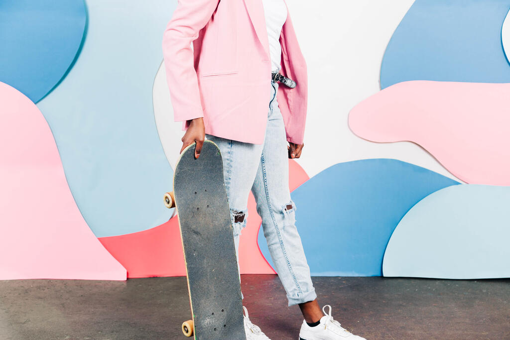 Young Woman with a Skateboard large preview