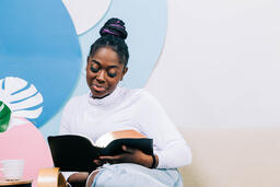 Young Woman Reading the Bible  image 1