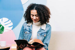 Young Woman Reading the Bible  image 5