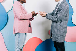 Young People Playing Rock Paper Scissors  image 8