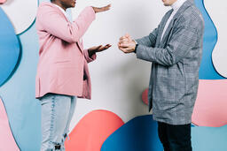 Young People Playing Rock Paper Scissors  image 5